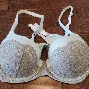 Victoria's Secret Body By Victoria Lined Demi Bra Aqua Light Green 34C